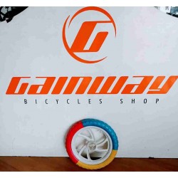  12 INCH SOLID FOAM BICYCLE TYRE AND PLASTIC RIM SR12PV